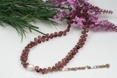 Crn047 Designer Purple Crystal and Potato pearl spring Necklace