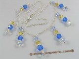 CRNSET013 Sterling Handmade Austria crystal necklace earringsSet