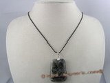 CRP004 30*40MM ladderlike black chinese crystal Pendant