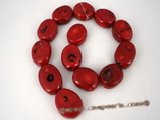 cs001 25*29m oval shape red coral strands wholesale, 16"