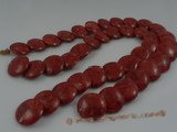 cs004  25mm coin shape red coral strands wholesale, 16"