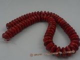 cs014 16mm dishing red sponge coral strands wholesale, 16"in length