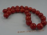 cs015 16mm round red coral beads strands wholesale, 16"in length