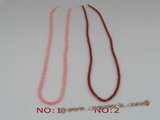 cs016 3mm Small Off Round seed coral bead strands wholesale--red or pink