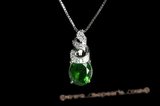 CZP005 fancy cubic zirconia  sterling silver pendant