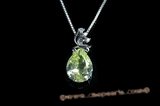 CZP006 Clear Teardrop Pear Shape Cubic Zirconia CZ Jewelry Pendant