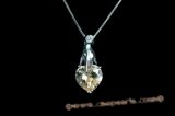 CZP009 Romantic  CZ  heart Sterling Silver Pendant