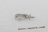E05 7*9mm sterling silver enhancer pendant mountting