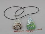 gpd007 10 pieces 55mm tear-drop chinese lampwork glass pendant