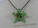 gpd025 10 pieces 45mm starfish-shape lampwork glass pendant