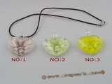 gpd027 10 pieces 40mm peach design lampwork glass pendant