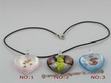 gpd028 10 pieces 40mm peach design lampwork glass pendant