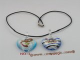 gpd031 10 pieces 35mm heart-shape lampwork glass pendant