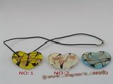 gpd032 10 pieces 50mm heart-shape lampwork glass pendant