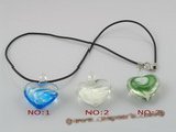 gpd033 10 pieces 30mm heart-shape lampwork glass pendant