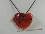gpd043 10pieces 45*65mm double heart coloured glaze pendant