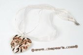 Gpd100 Heart Millefiori Lampwork Glass Pendant Necklace in Ten pieces