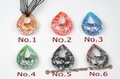 Gpd103 Ten pieces 40*60mm Foil Teardrop Lampwork Glass Pendant Necklace