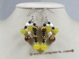 gse014 multi-color gradual change gemstone sterling hook earrings