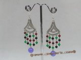 gse023 Chandelier multi-color jade earrings in wholesale