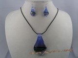 gset013 Clipper-built color glaze necklace&earrings set