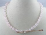 gsn005 Handcrafted 8mm rose quartz stone beads gem stone necklace