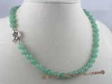 gsn007 Handcrafted 8mm chinese jade beads gem stone necklace