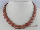 gsn010  Handcrafted 14mm gold sand stone beads gem stone necklace