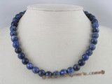 gsn014 10mm round sodalite gemstone beads necklace