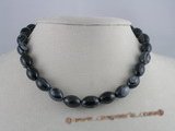 gsn027 12*16mm oval gemstone beads necklace