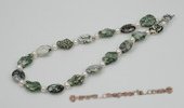 gsn112 Hand knotted Gemstone and potaot pearl princess neckace