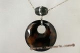 gsp088 Design silver plated round agate pendant necklace on sale