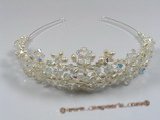 hj004 Gorgeous pearl & crystal costume Bridal tiara