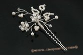 hpj020 Stunning Pearl & Crystal Cluster bridesmaids Hair Pin