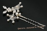 hpj022 Perfect Pearl & Crystal Cluster Bridal Hair Pin