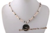 Ipn013 Treasure Mother of Pearl Shell Inspired Necklace Jewelry