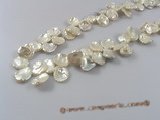 keshi015 10-11mm white side drill keishi pearls strands for wholesale
