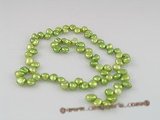 keshi08 side-dirlled green color keshi pearls wholesale