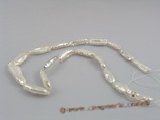 lbiwa_white 8*22mm white cultured BIWA Sticks Fresh Water Pearls strands