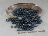 lpb007 50PCS 6-7mm AA black round fresh wate loose pearl wholesale