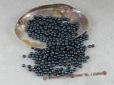 lpb008 50PCS 7-8mm AA black round fresh wate loose pearl wholesale