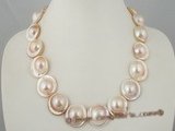 mbpn008 Bronze-coloured mabe pearl necklace with magnetic clasp in wholesale