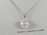 mbpp002 wholesale sterling 13-14mm white round mabe pearl pendant