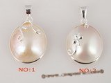 mbpp004 wholesale sterling 15-16mm white mabe pearl pendant necklace