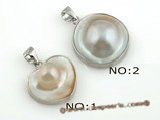 mbpp009 Fashion lovely design mabe pearl sterling silver pendant,2 styles