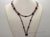 mn015 Faceted crystal and Hematite Magnetic necklace/bracelet