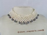 mpn097 handcrafted white potato pearl choker necklace