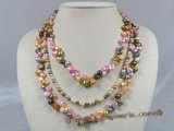 mpn119 Fanshion pearl necklace made of multi-color nugget and potato shape pearl