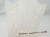 MPN183 Austria crystal with nugget seed pearls in illusion necklace on sale