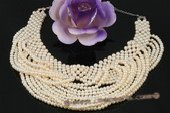 Mpn281 Luxury Hand Knitted Freshwater Pearl Vintage Bib Necklace